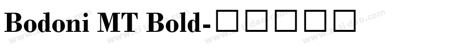 Bodoni MT Bold字体转换